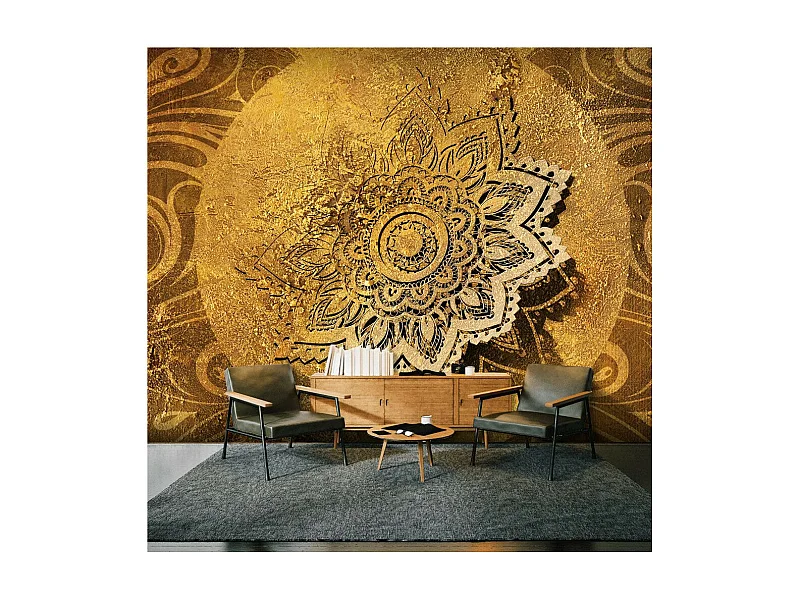 Papier Peint XXL "Golden Illumination" 280 x 500 cm