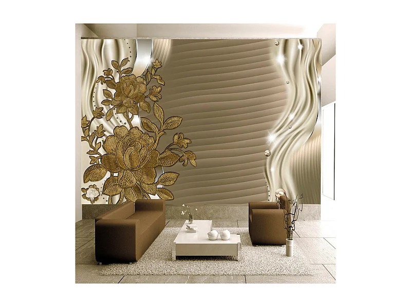 Papier Peint "Golden Buds" 105 x 150 cm