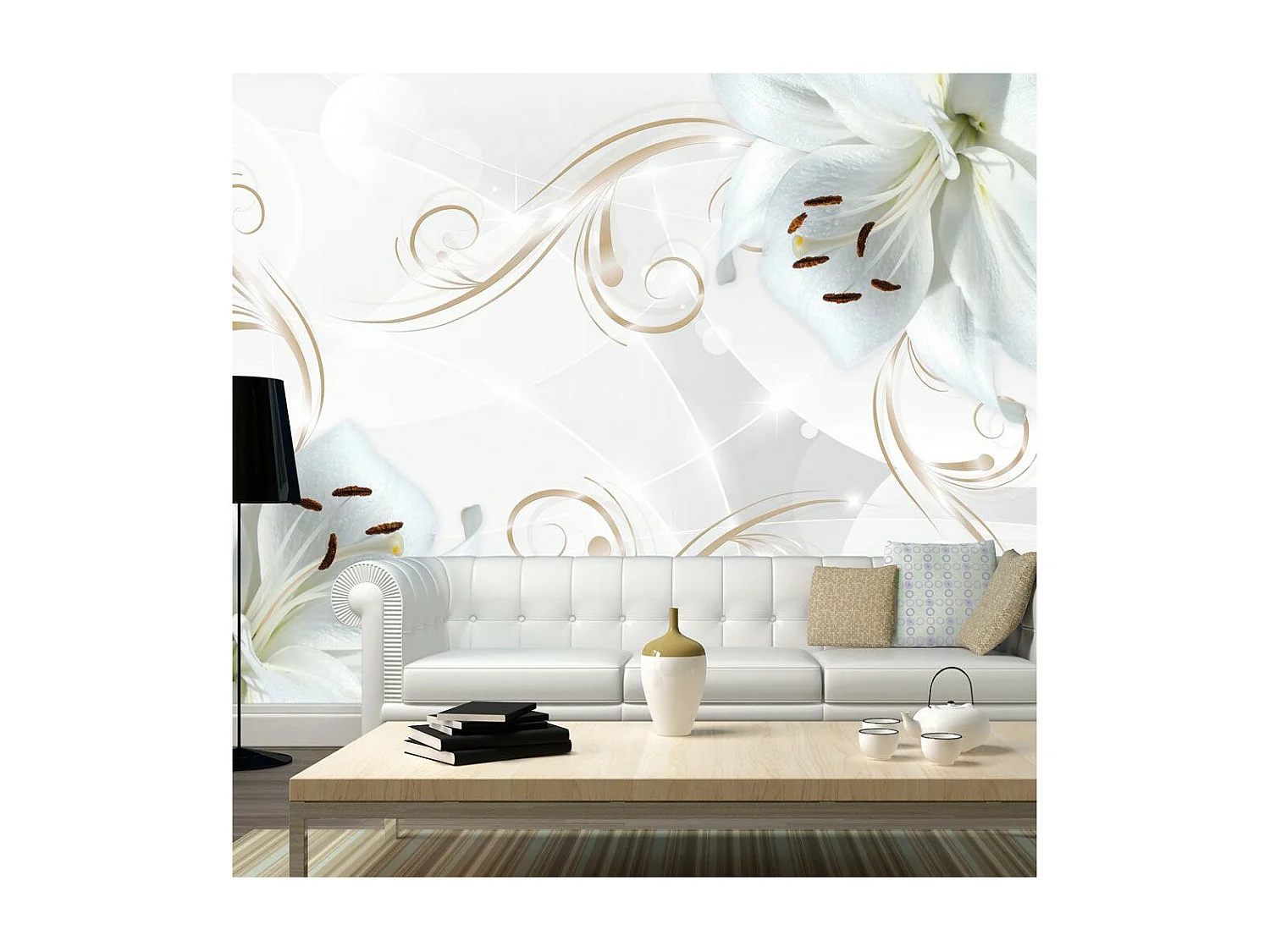 Papier Peint "White Dancers" 105 x 150 cm