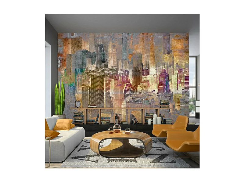 Papier Peint "City ??in the Mist" 245 x 350 cm