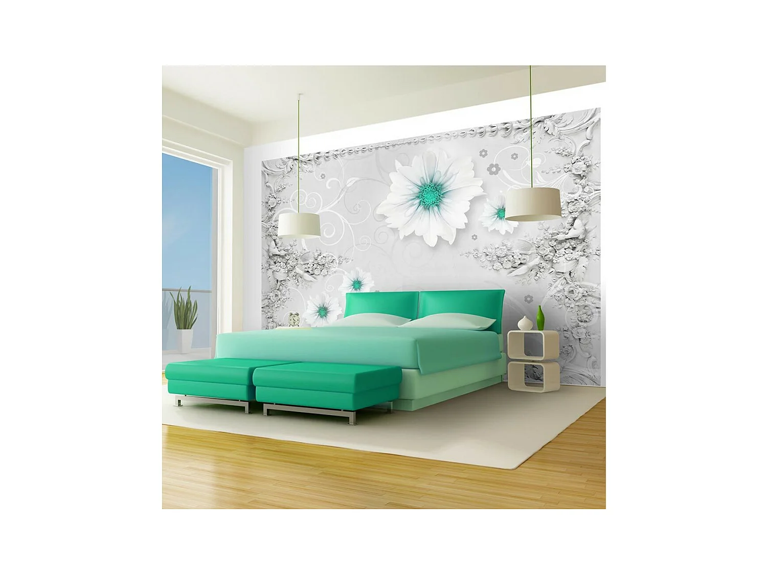 Papier Peint "Rise of Romantic Love II" 140 x 200 cm