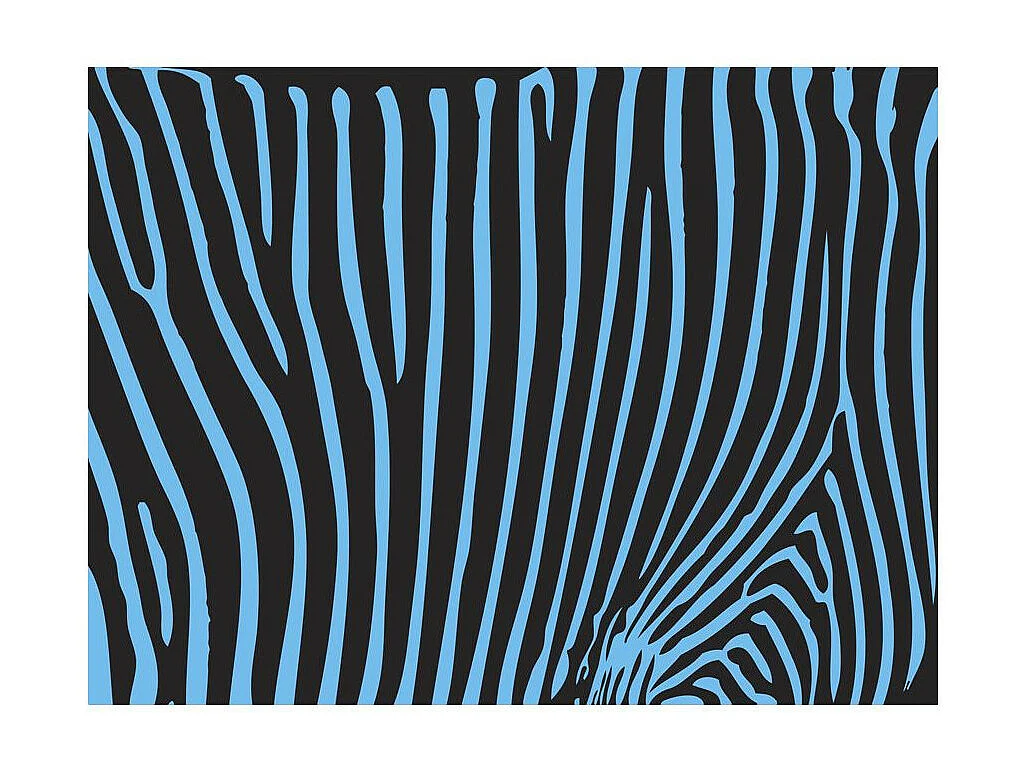 Papier Peint "Zebra Pattern Turquoise" 270 x 350 cm
