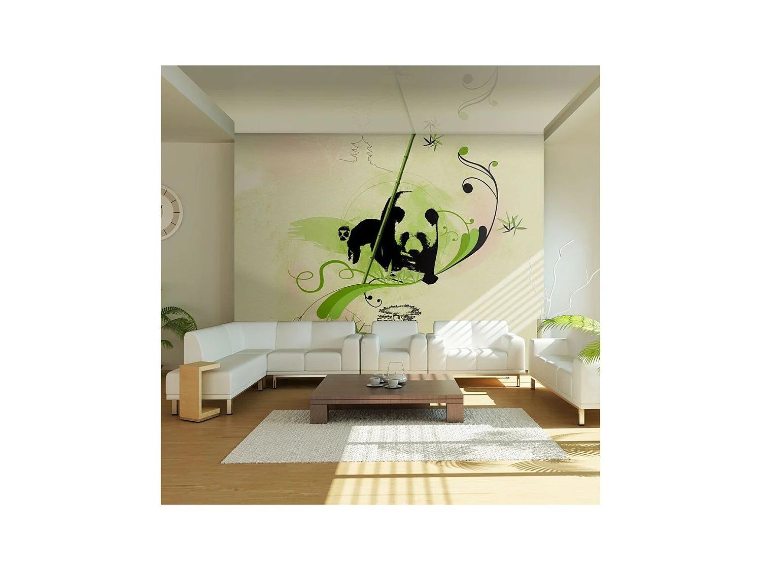 Papier Peint "Panda dans la Forêt de Bambous" 231 x 300 cm