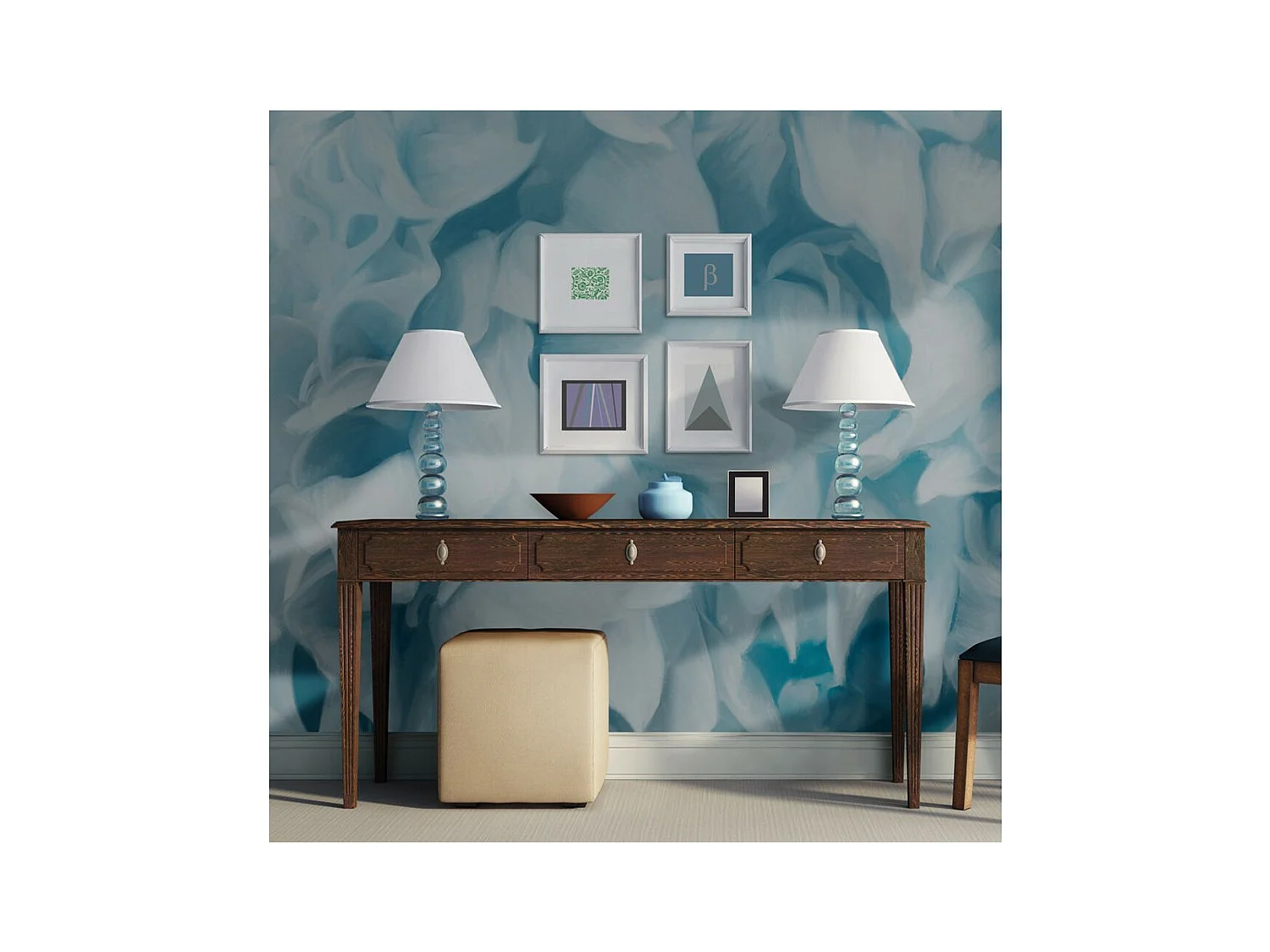 Papier Peint "Azalée Bleu" 193 x 250 cm