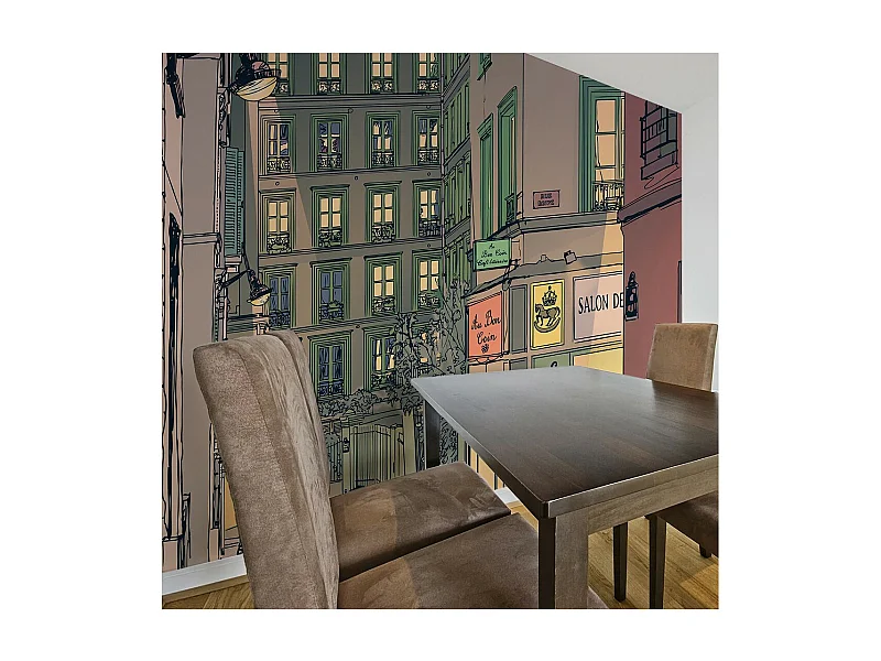 Papier Peint "Breakfast in Paris" 193 x 250 cm
