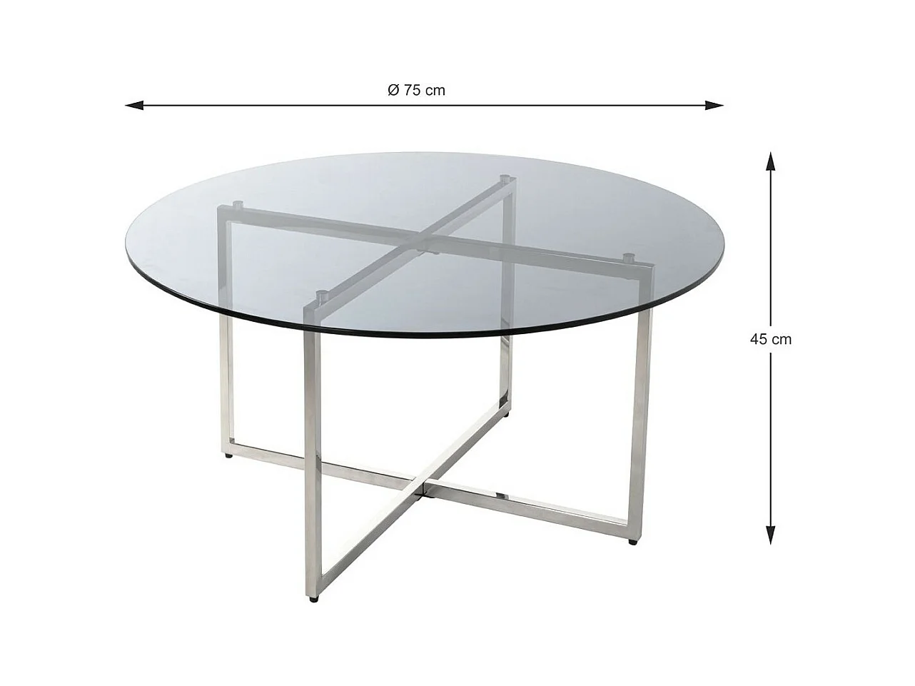 Table d'Appoint Design "Comada" 75cm Gris