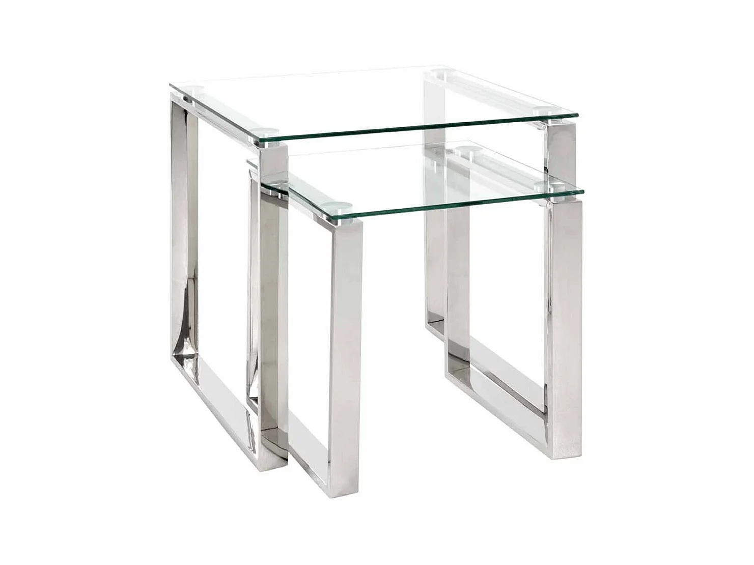 Table d'Appoint Design "Hytin" 55cm Argent