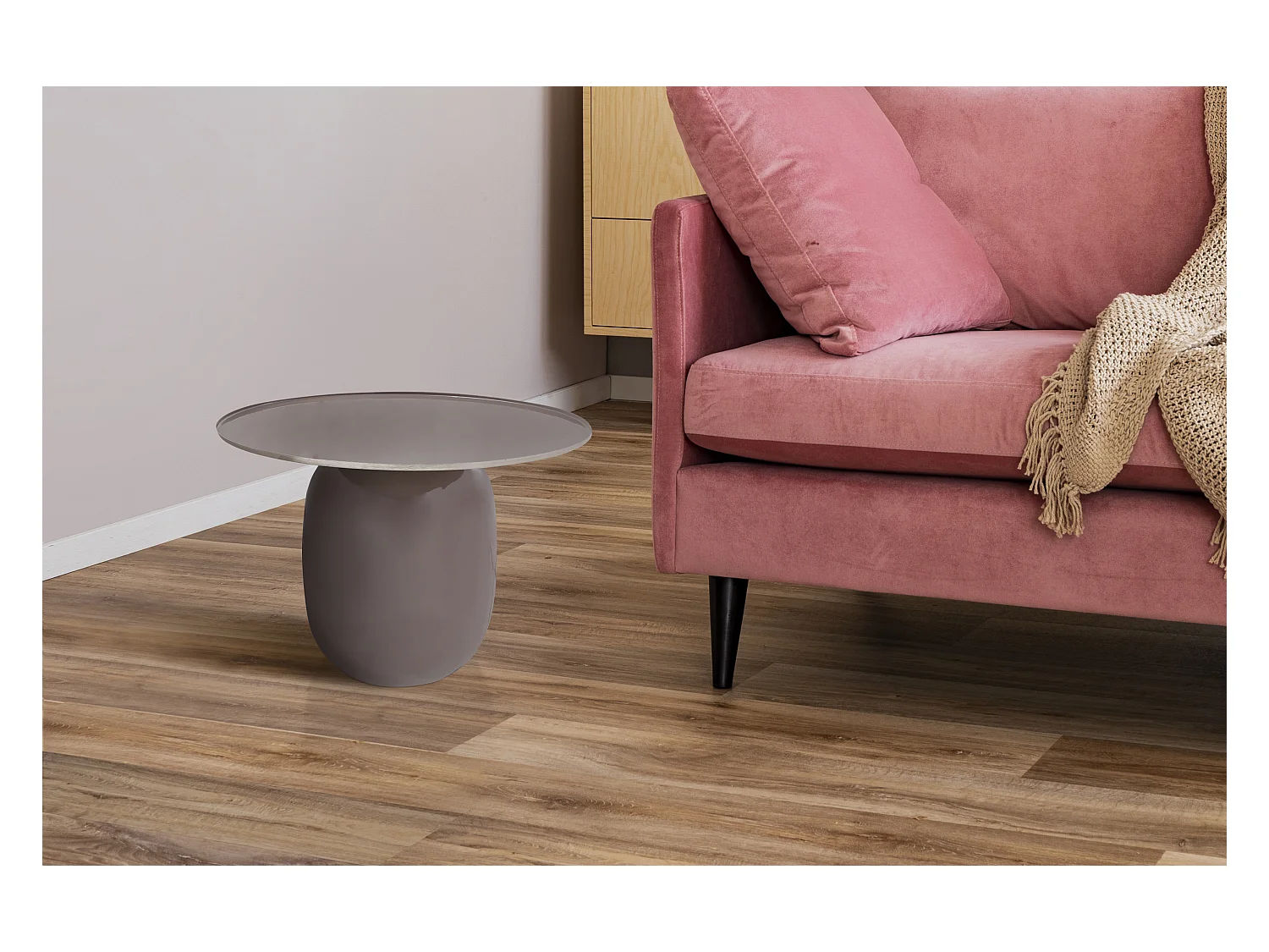 Table d'Appoint Design "Lucile" 51cm Gris