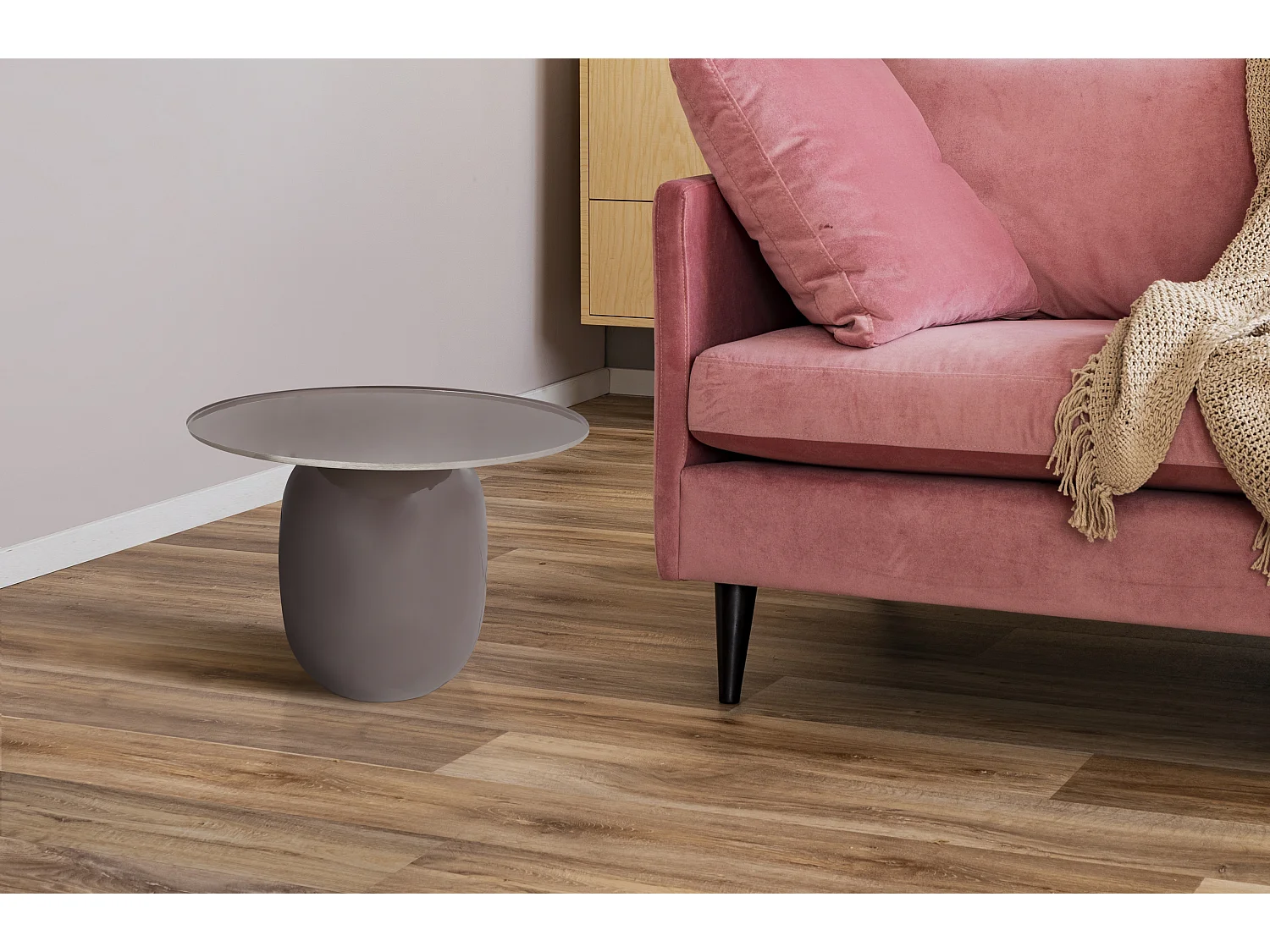 Table d'Appoint Design "Lucile" 51cm Gris