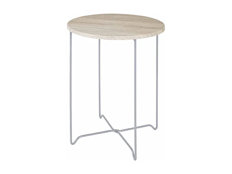 Table d'Appoint en Bois "Silky" 52cm Naturel