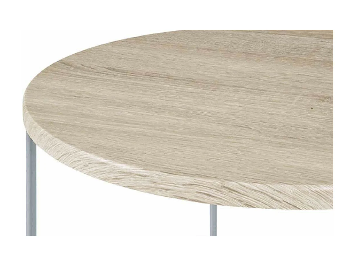 Table d'Appoint en Bois "Silky" 52cm Naturel