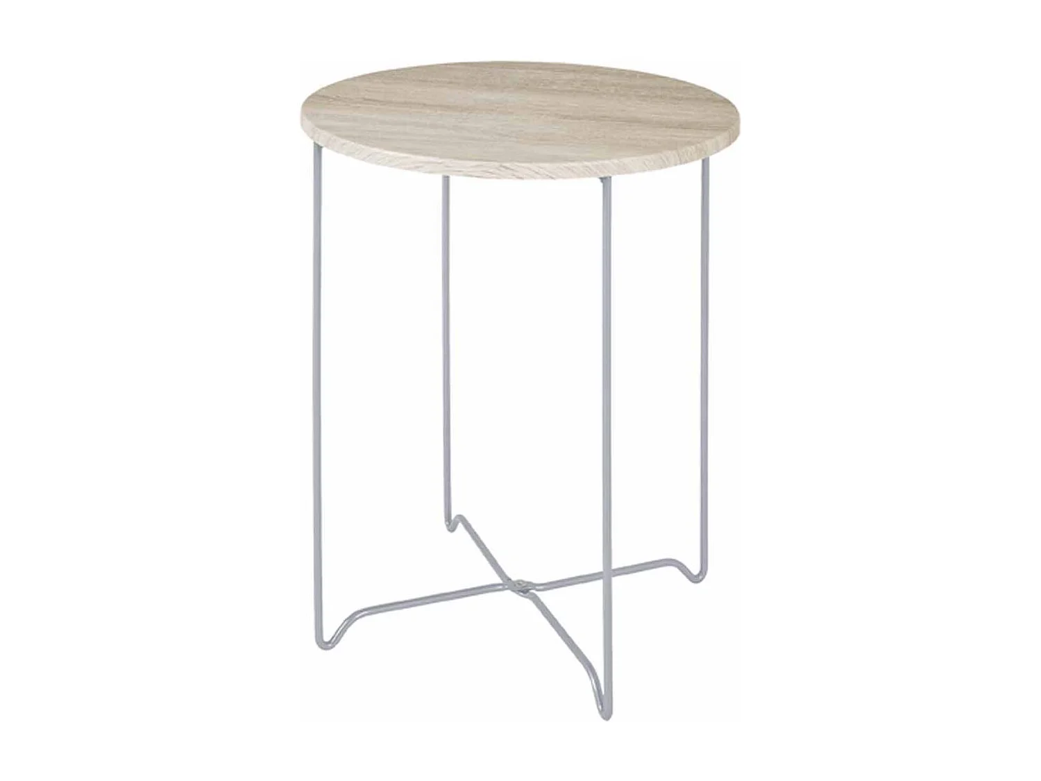 Table d'Appoint en Bois "Silky" 52cm Naturel