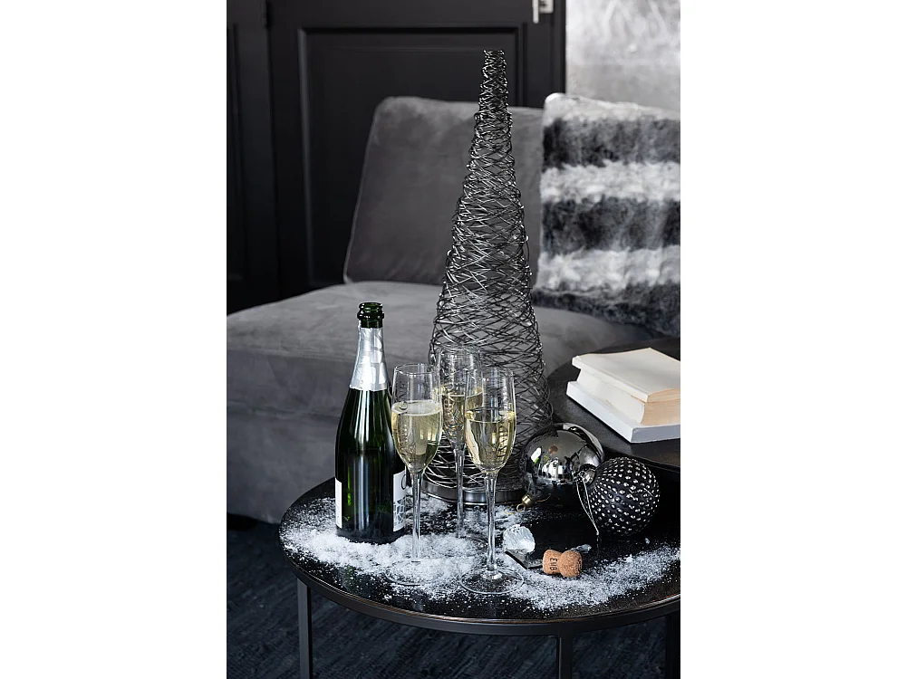 Lot de 3 Tables Gigognes "Gold" 80cm Noir