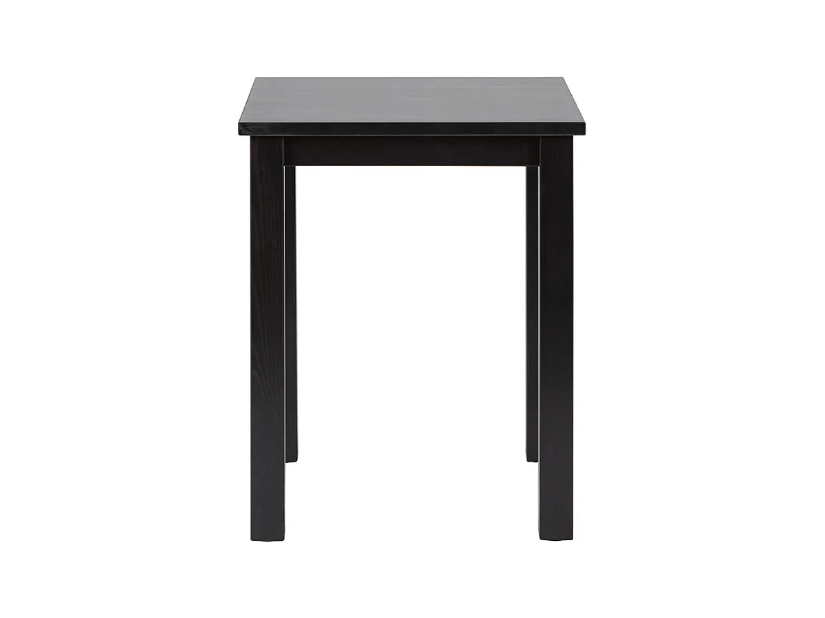 Table d'Appoint en Bois Massif "Lito" 55cm Noir Laqué