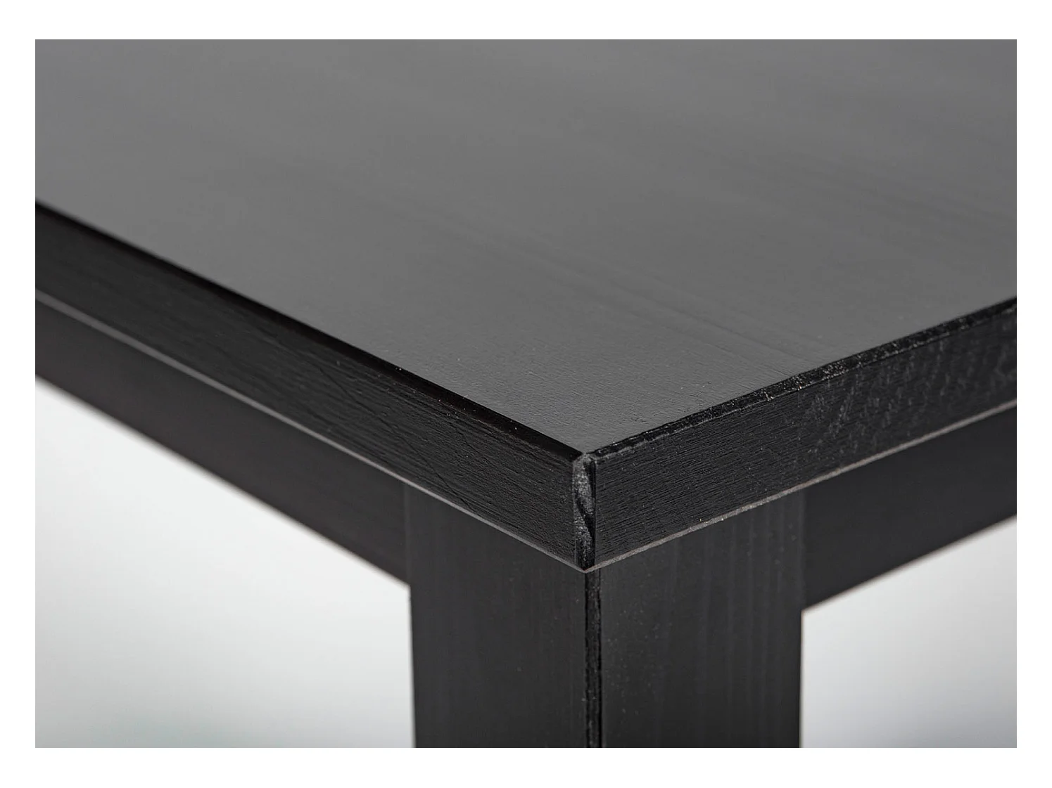 Table d'Appoint en Bois Massif "Lito" 55cm Noir Laqué