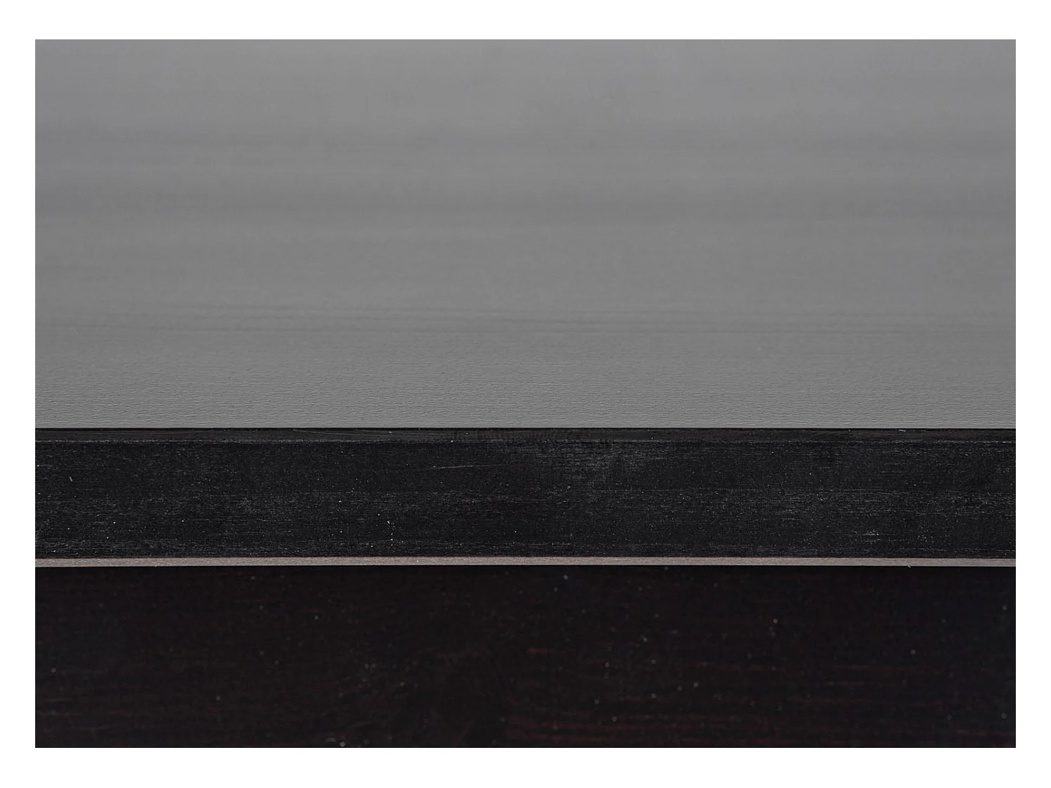 Table d'Appoint en Bois Massif "Lito" 55cm Noir Laqué