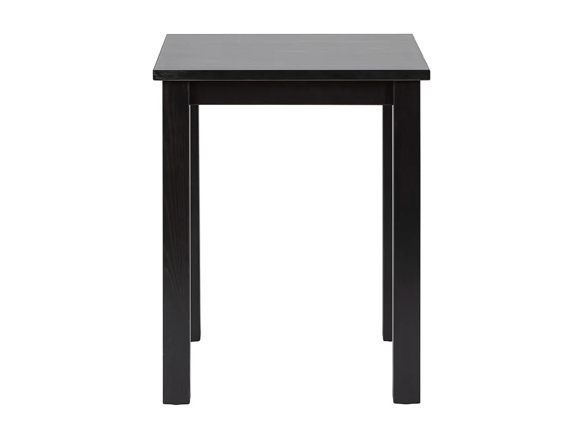 Table d'Appoint en Bois Massif "Lito" 55cm Noir Laqué