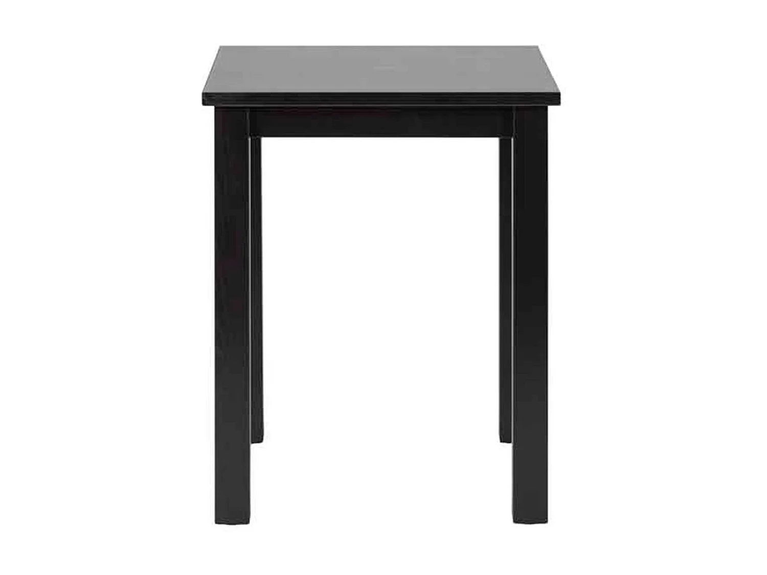 Table d'Appoint en Bois Massif "Lito" 55cm Noir Laqué