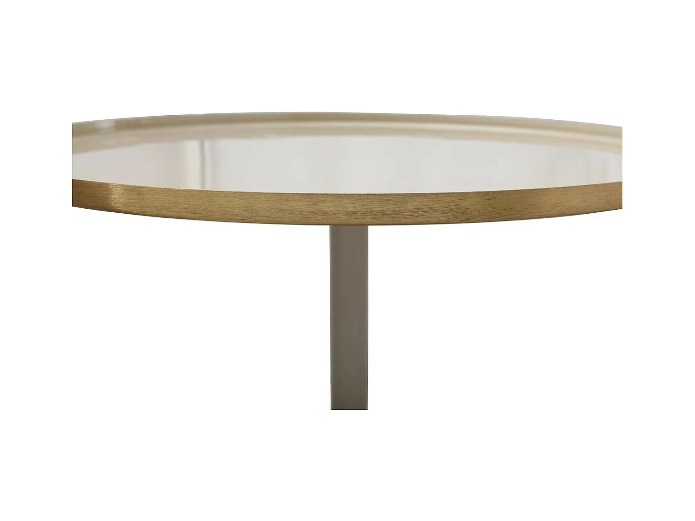 Table d'Appoint Design "Tami" 51cm Ivoire & Taupe