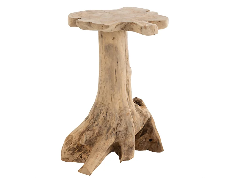 Table d'Appoint en Bois de Teck "Amy" 65cm Naturel