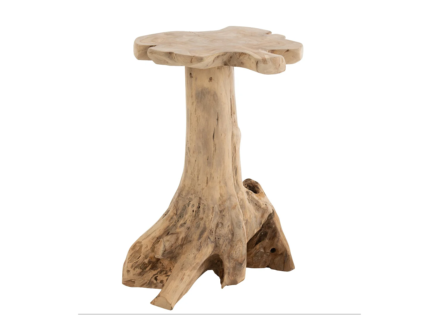 Table d'Appoint en Bois de Teck "Amy" 65cm Naturel