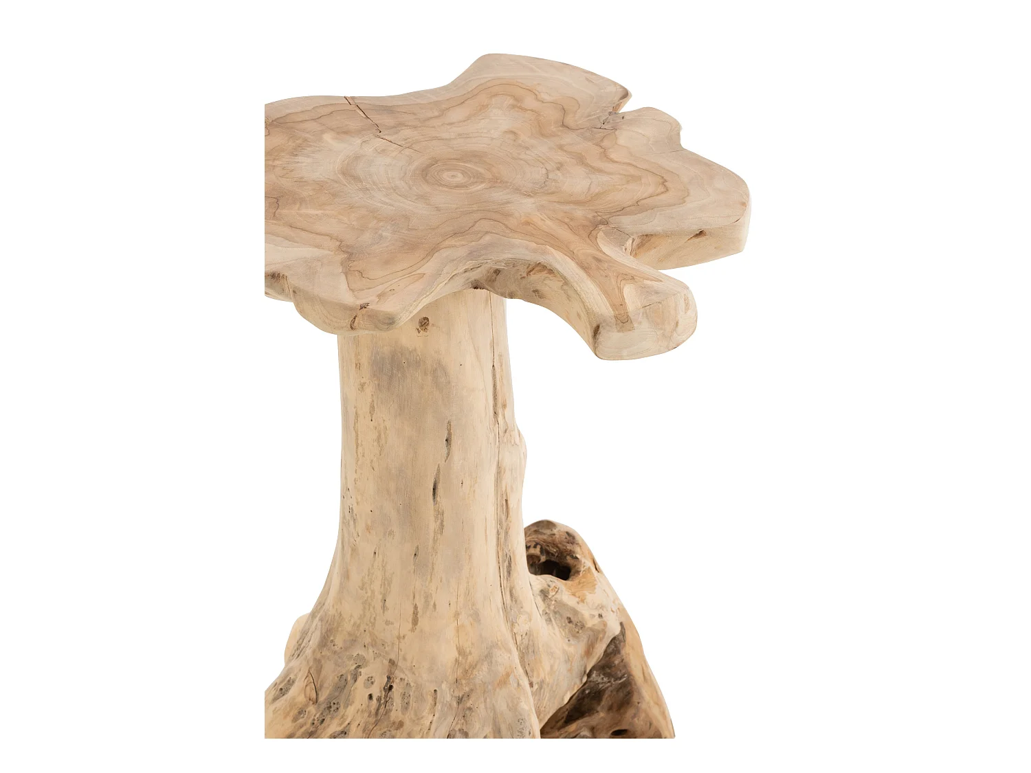 Table d'Appoint en Bois de Teck "Amy" 65cm Naturel