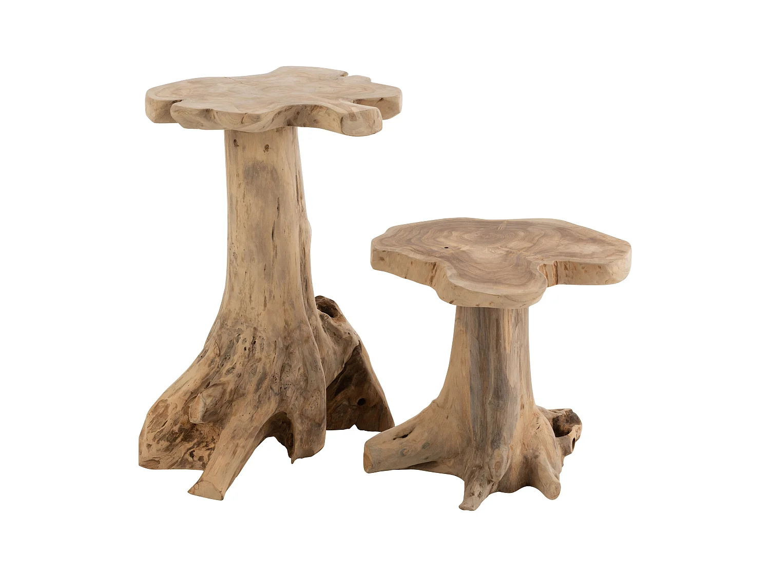 Table d'Appoint en Bois de Teck "Amy" 65cm Naturel