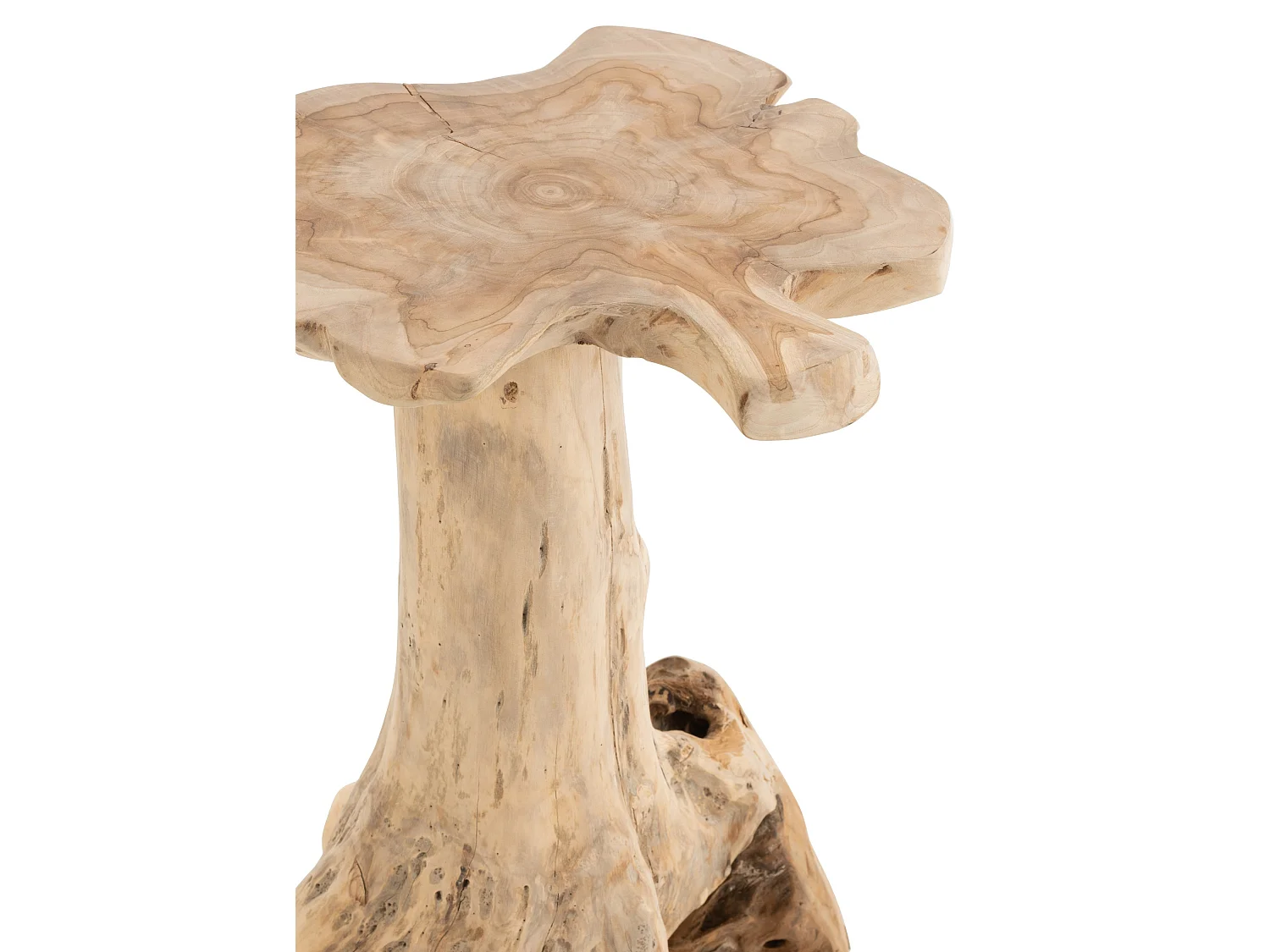 Table d'Appoint en Bois de Teck "Amy" 65cm Naturel