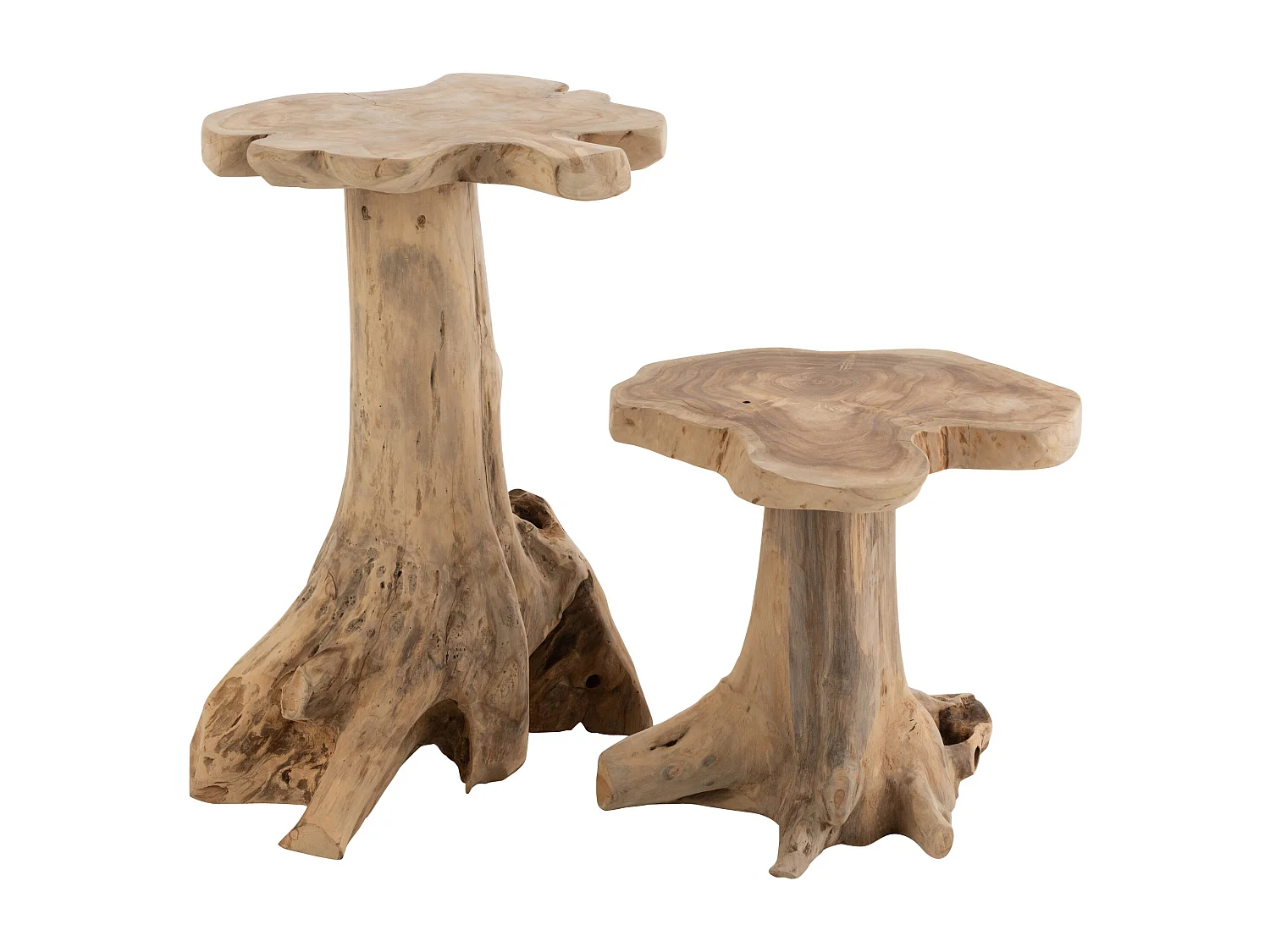 Table d'Appoint en Bois de Teck "Amy" 65cm Naturel