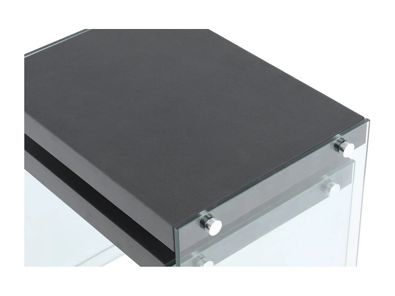 Lot de 2 Tables d'Appoint "Elementary" 46cm Noir Mat