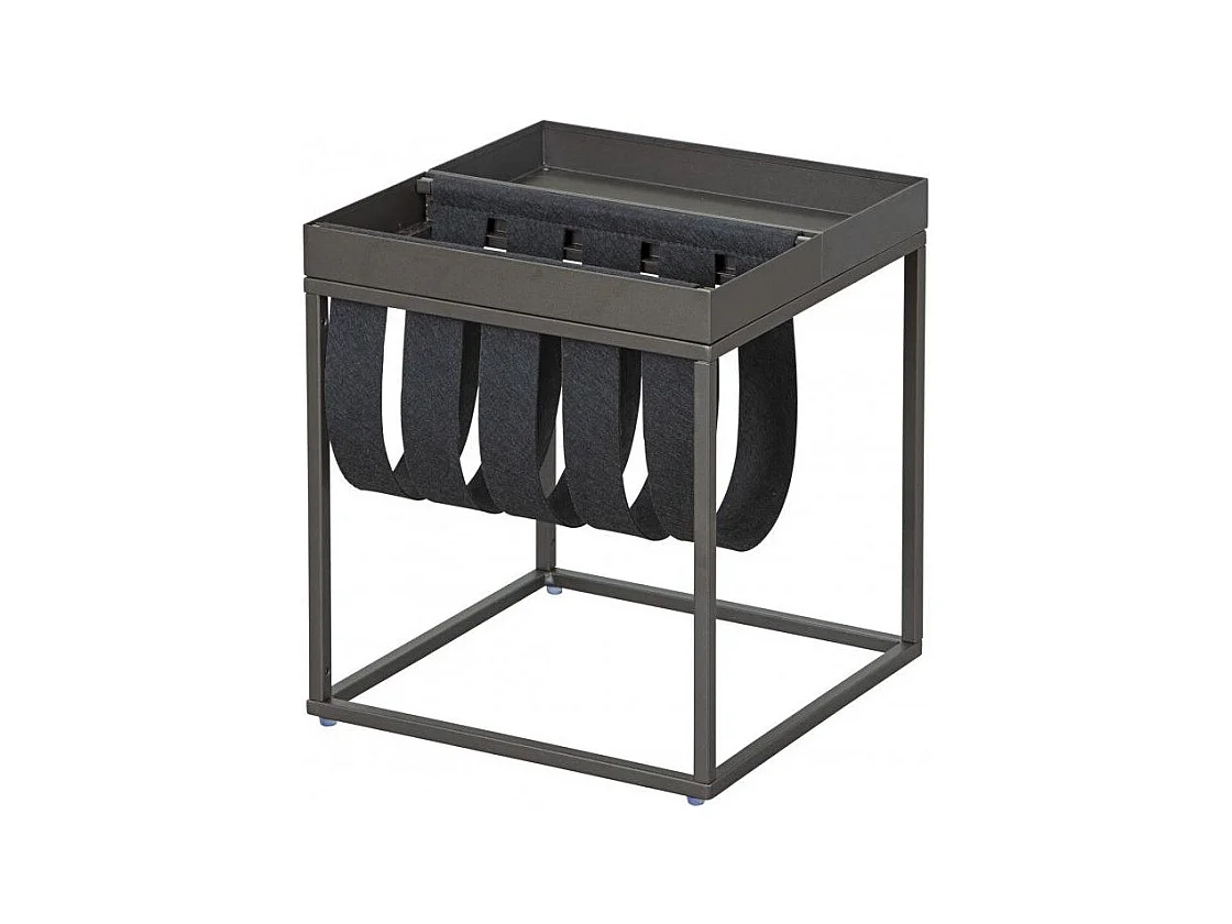 Table d'Appoint Design "Porte-Magazine" 40cm Gris
