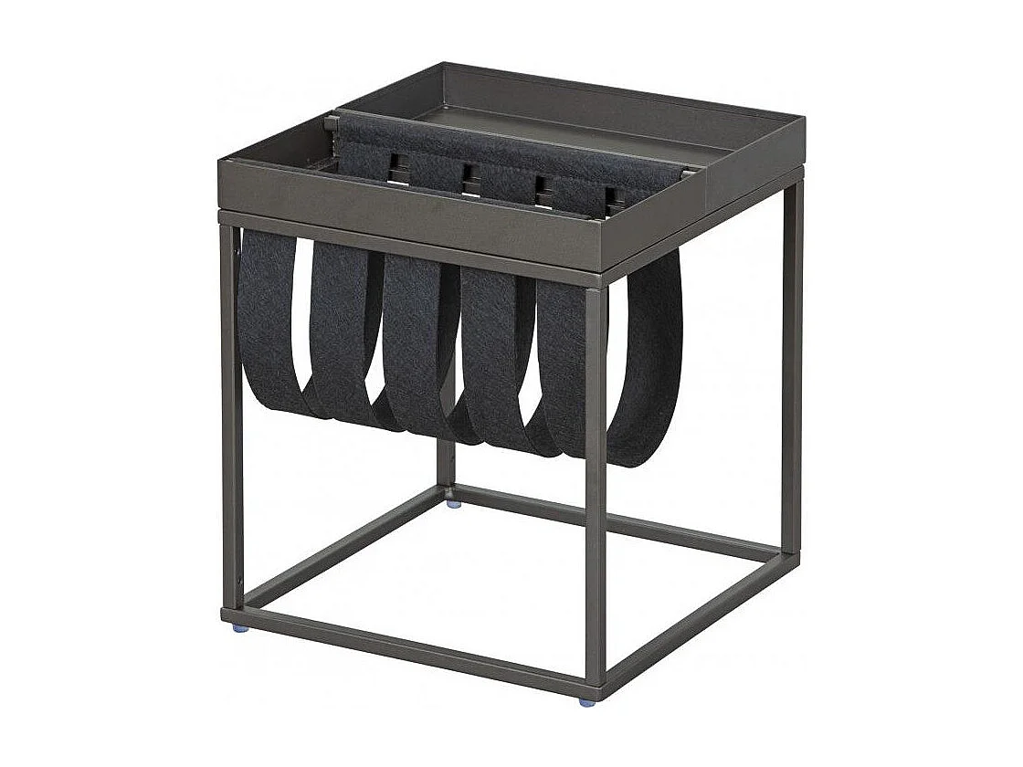 Table d'Appoint Design "Porte-Magazine" 40cm Gris