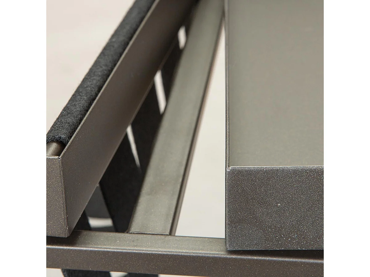 Bubbly grijze metalen vierkante bijzettafel 35 cm