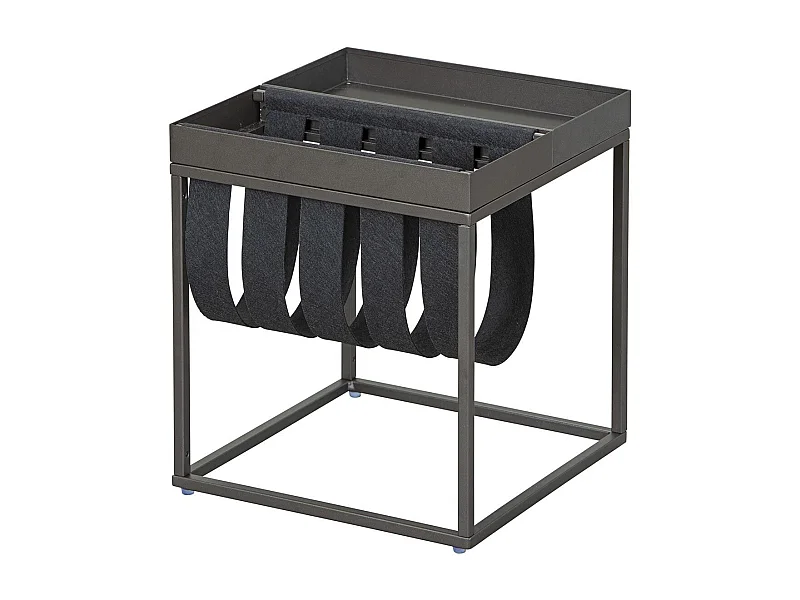Table d'Appoint Design "Porte-Magazine" 40cm Gris