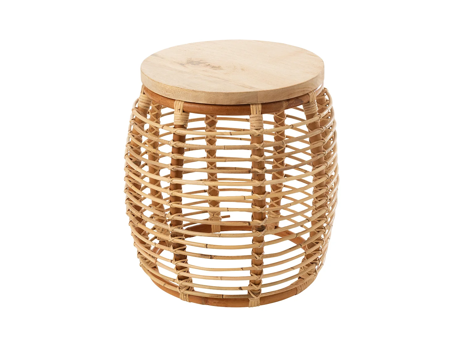 Table d'Appoint en Rotin "Ana" 45cm Naturel