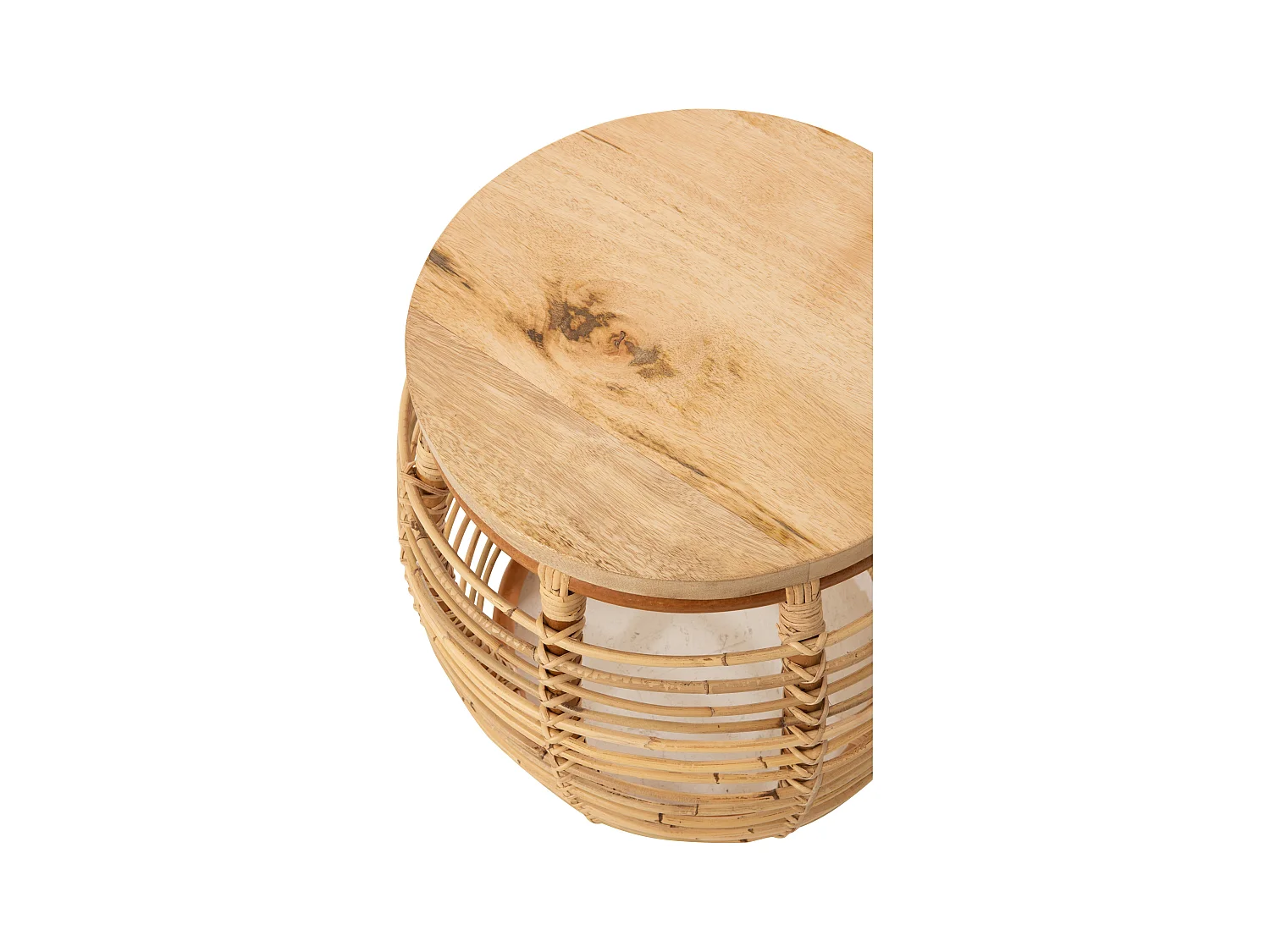 Table d'Appoint en Rotin "Ana" 45cm Naturel