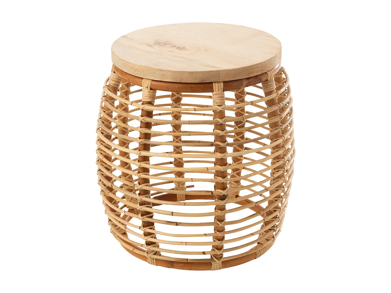 Table d'Appoint en Rotin "Ana" 45cm Naturel