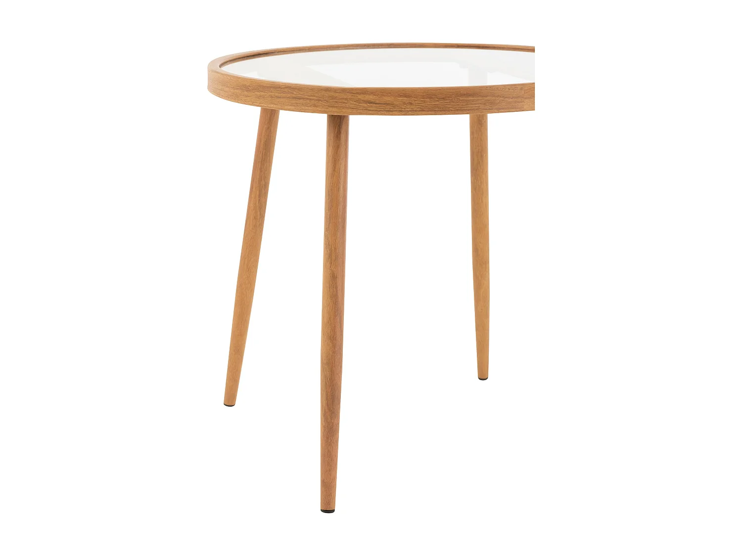 Favela ronde bijzettafel naturel metaal D 50 cm