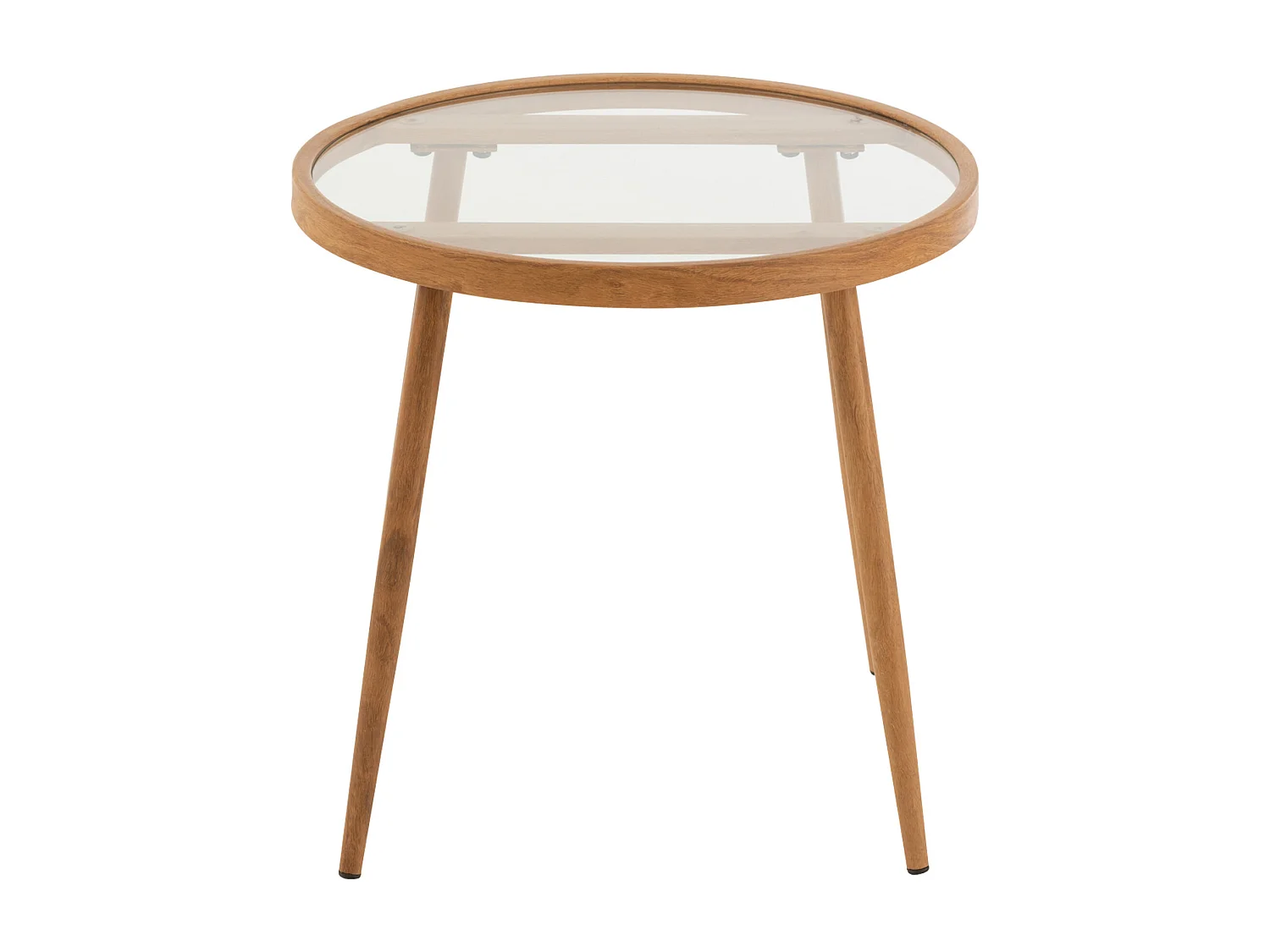 Favela ronde bijzettafel naturel metaal D 50 cm