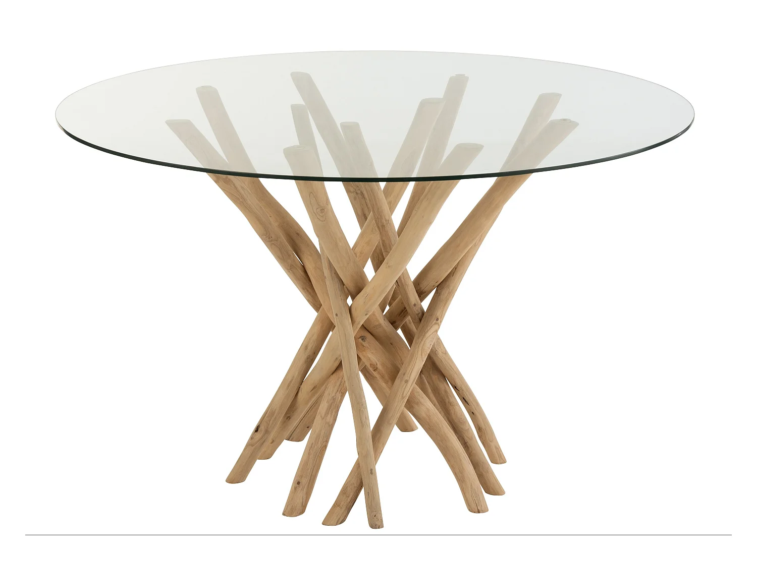 Table à Manger en Teck "Driftwood" 120cm Naturel