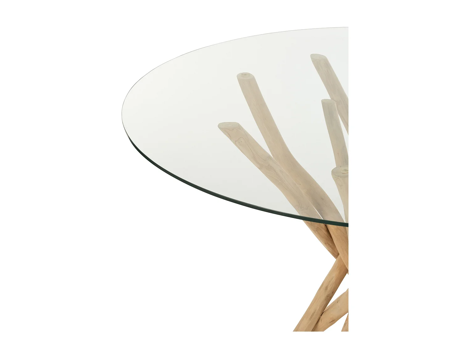 Table à Manger en Teck "Driftwood" 120cm Naturel