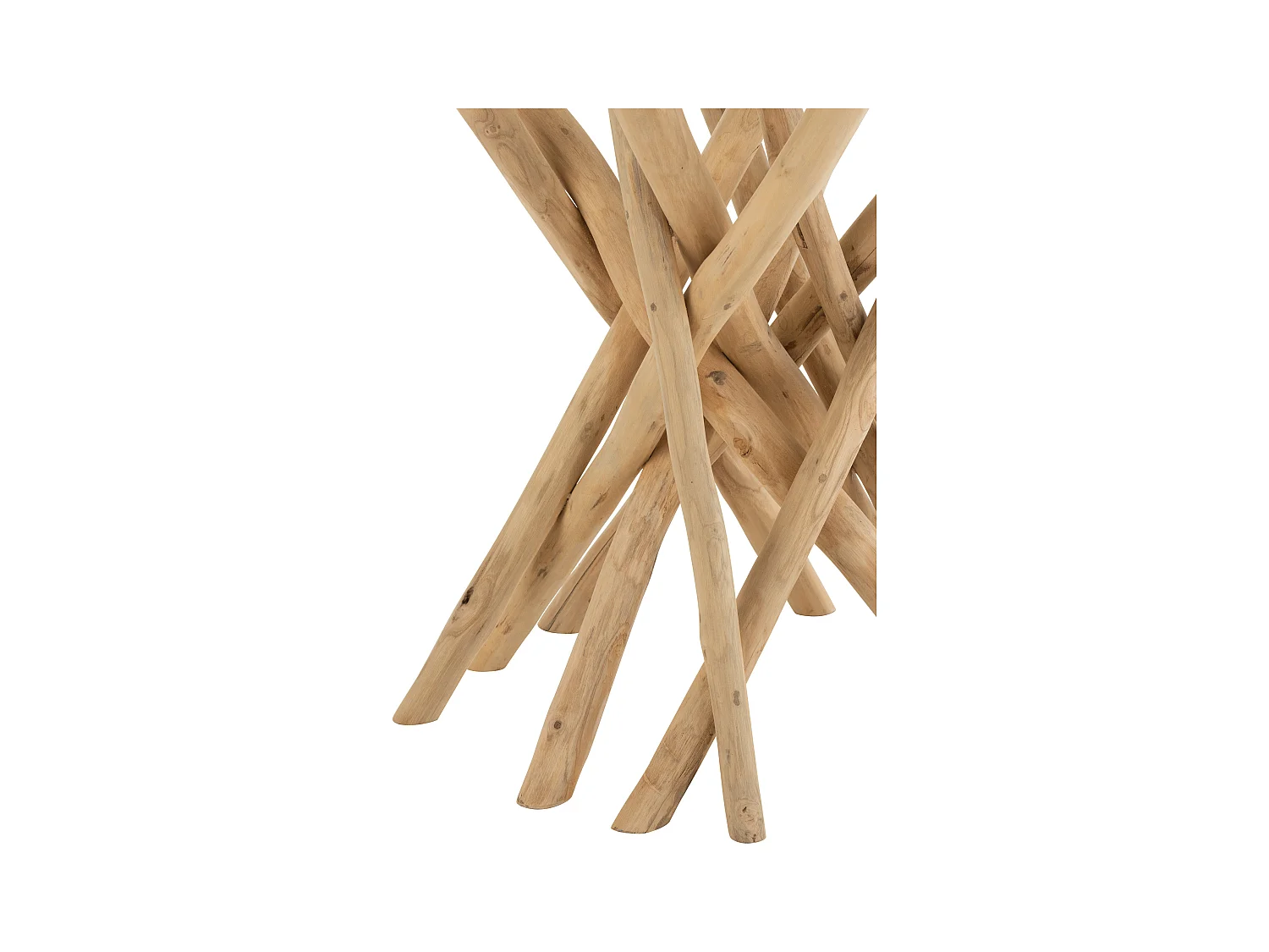 Table à Manger en Teck "Driftwood" 120cm Naturel