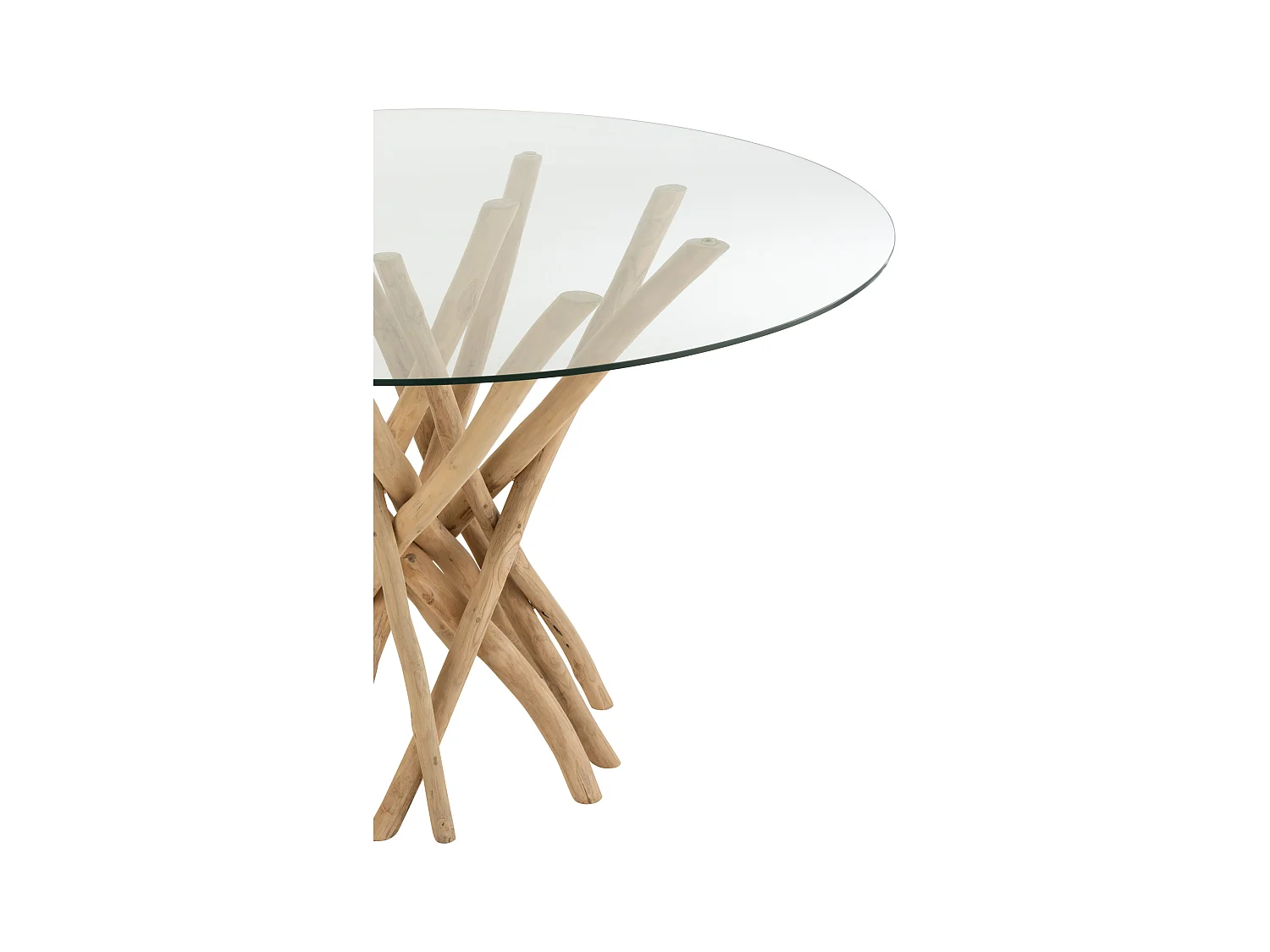 Table à Manger en Teck "Driftwood" 120cm Naturel