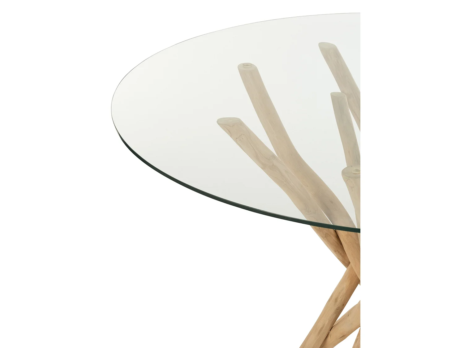 Table à Manger en Teck "Driftwood" 120cm Naturel