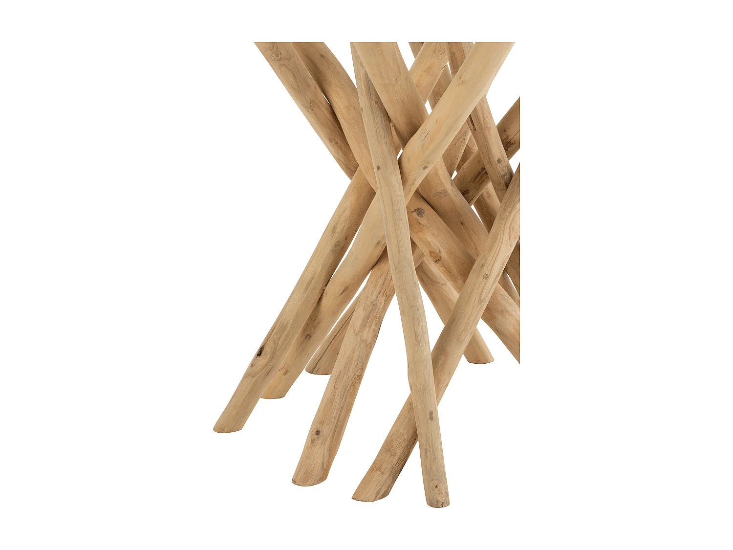 Table à Manger en Teck "Driftwood" 120cm Naturel