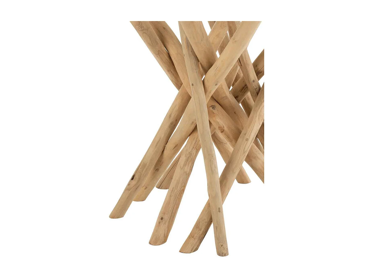 Table à Manger en Teck "Driftwood" 120cm Naturel