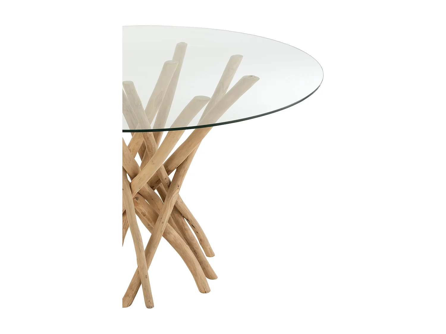 Table à Manger en Teck "Driftwood" 120cm Naturel