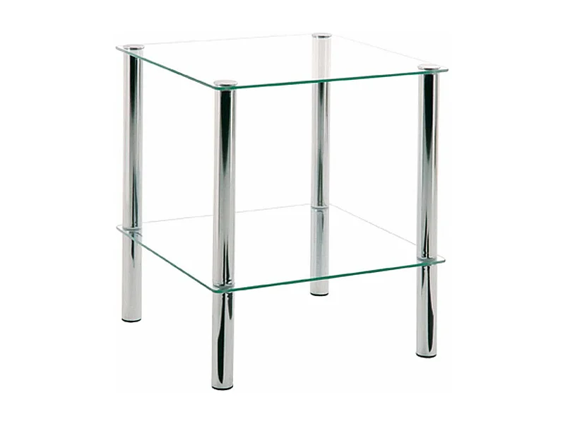 Table d'Appoint en Verre "Eliot" 47cm Transparent