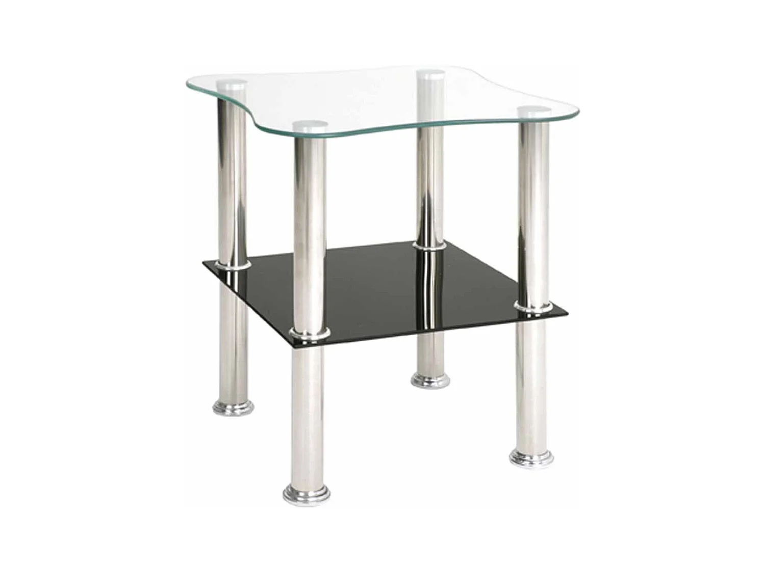 Table d'Appoint en Verre "Henia" 47cm Noir