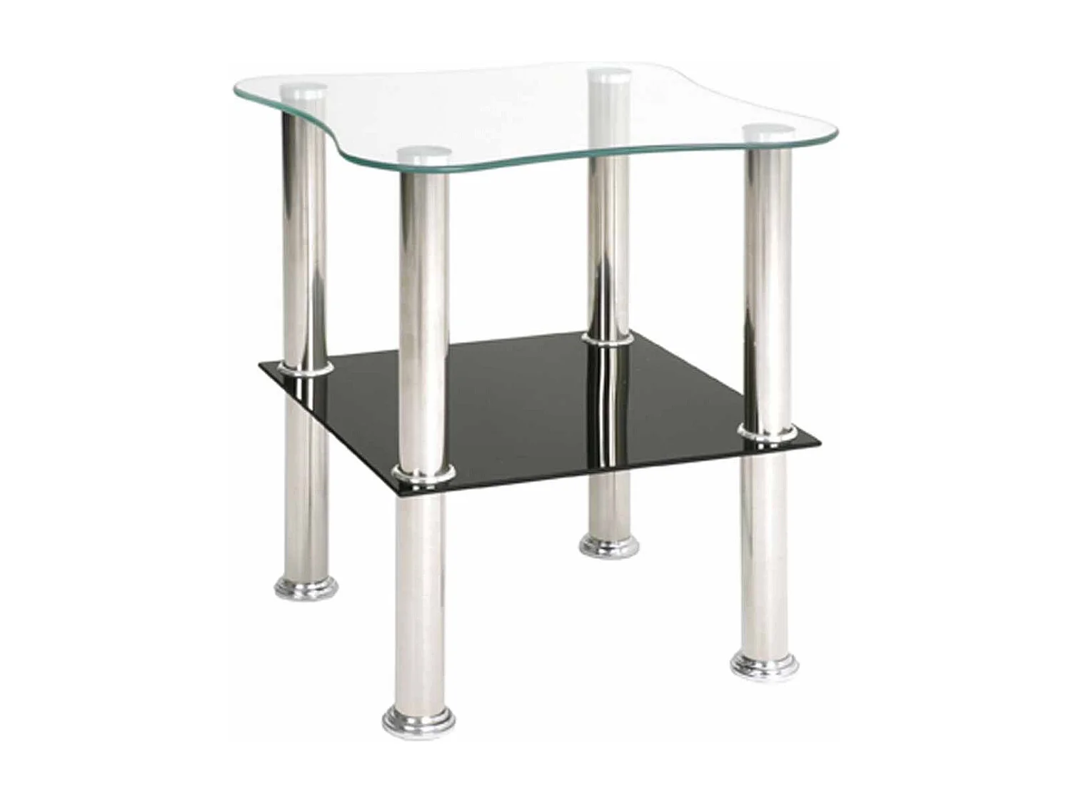 Table d'Appoint en Verre "Henia" 47cm Noir